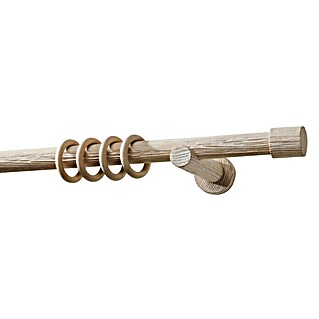 Komplettgarnitur Domo (Länge: 120 cm, Esche, Wandträger, Form Endstück: Zylinderförmig)