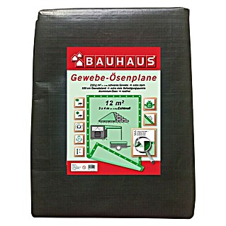 BAUHAUS Gewebe-Ösenplane (Maße: 3 x 4 m, Grammatur: 210 g/m², Kunststoff)