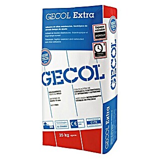 Gecol Cemento cola Extra blanco (25 kg, Apto para: Cerámica)