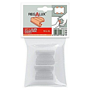 Regalux Clips (Passend für: Regalux Clear Boxen M - L - XL, 4 Stk.)
