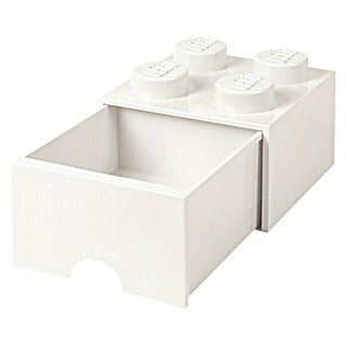 Lego Schubladenbox Brick (L x B x H: 25 x 25 x 18 cm, Weiß, Anzahl Schubladen: 1 Stk.)