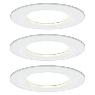 Paulmann LED-Einbauleuchten-Set Nova (6,5 W, Weiß, 3 Stk., Warmweiß, Durchmesser: 7,8 cm)