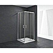 Mampara de ducha esquinera Chloe (L x An x Al: 70 x 70 x 195 cm, Vidrio transparente, 5 mm, Cromo)