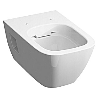 Geberit Smyle Wand-WC Premium (Spülrandlos, Mit schmutzabweisender Glasur, Spülform: Tief, WC Abgang: Waagerecht, Weiß)