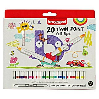 Talens Bruynzeel Set de marcadores de efecto lacado Twin point (20 ud., Multicolor)