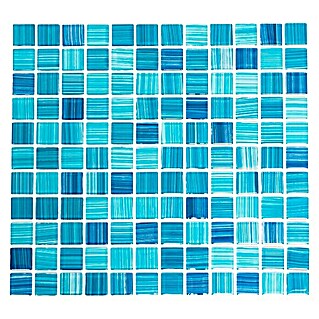 Mozaïektegel Quadrat Crystal CM 4285 (32,7 x 30,2 cm, Blauw, Glanzend)
