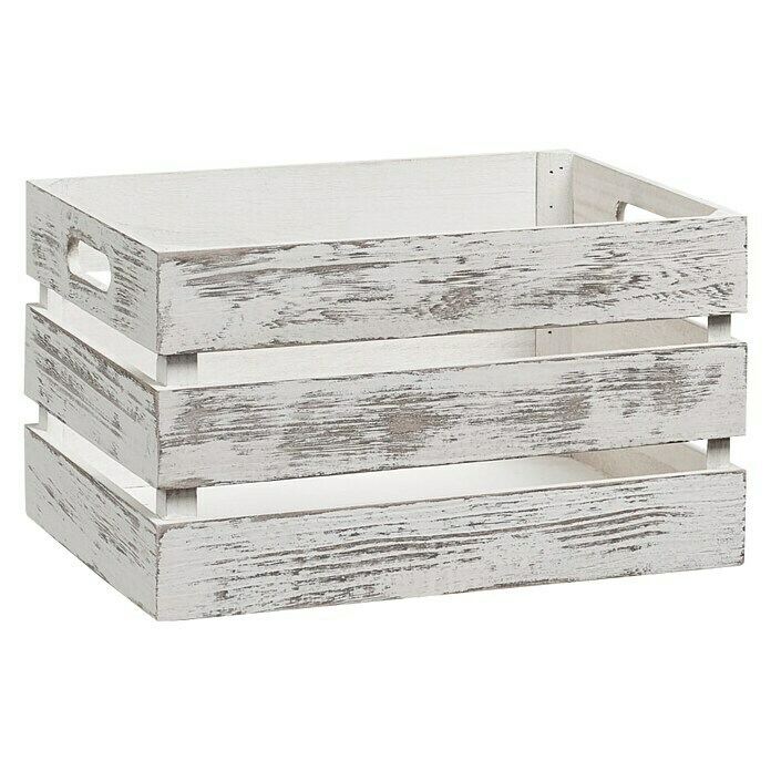 Zeller Present Drvena kutija (35 x 25 x 20 cm, Bijelo)