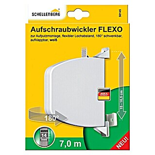 Schellenberg Aufschraubwickler Flexo (150 x 25 x 190 mm, Geeignet für: Rollladen-Mini-Systeme)