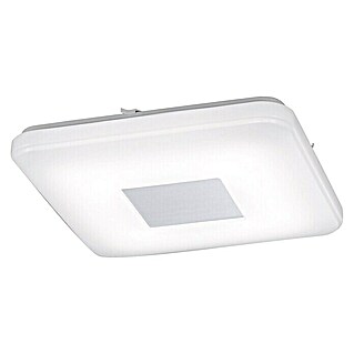 LeuchtenDirekt Plafón LED (25 W, L x An x Al: 33 x 33 x 7,5 cm, Blanco, Blanco cálido)