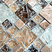Mosaikfliese Crystal Mix XIC K1453 (30,5 x 30,5 cm, Braun/Beige, Glänzend)