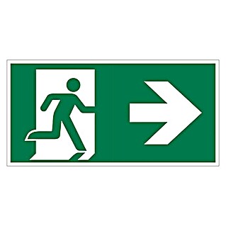 Pickup Znak za izlaz u slučaju nužde (Motiv: Izlaz u slučaju nužde – strjelica udesno, D x Š: 30 x 15 cm)