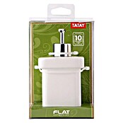 Tatay Flat Dispensador de jabón (Cerámica, Blanco)
