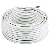 Cable coaxial (25 m, Blanco, 120 dB, Apantallamiento cuádruple)
