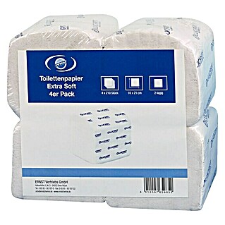Ernst Toilettenpapier Extra Soft (4 Stk., Anzahl Lagen: 2, 210 Stk., Passend für: Lucart Toilettenpapierspender)