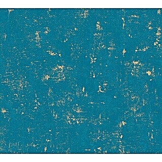 AS Creation Trendwall Vliestapete (Blau/Gold, Betonoptik, 10,05 x 0,53 m)
