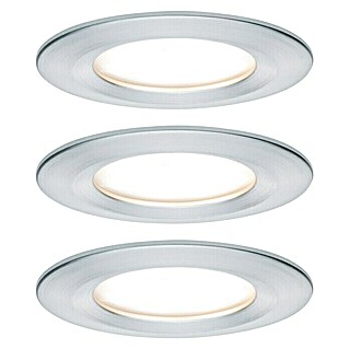 Paulmann LED-Einbauleuchten-Set Nova (6,5 W, Aluminium, 3 Stk., Warmweiß, Durchmesser: 7,8 cm)