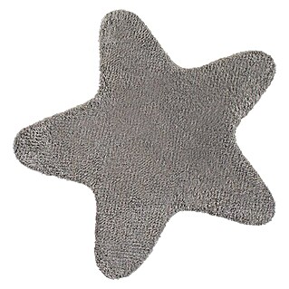 Alfombra Estrella (Gris, 80 x 80 cm, 100% poliéster microfibra)