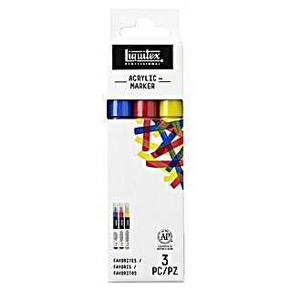 Liquitex Professional Set markera Paint Marker (3 Kom., 2 mm, Pravokutni vrh)
