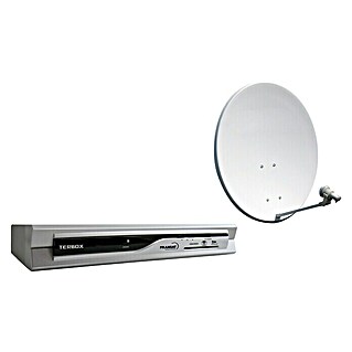 Metronic Antena parabólica Kit SAT (Blanco, Diámetro: 60 cm)