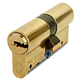 Lince C6W Cilindro de perfil de alta seguridad (Latón, Longitud total interior: 35 mm, Longitud total exterior: 35 mm, Número de llaves: 5 ud.)