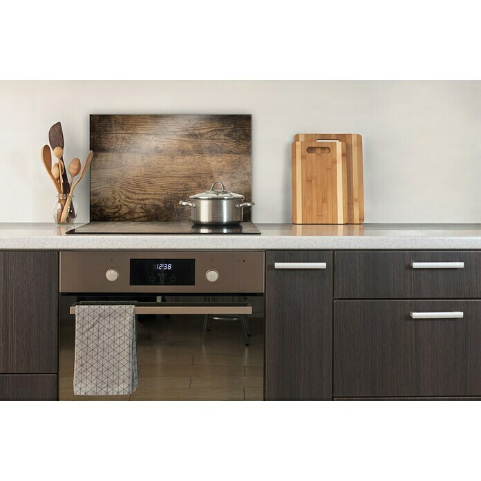 CUCINE Küchenrückwand (Wooden, 60 x 40 cm, Stärke: 6 mm, Einscheibensicherheitsglas (ESG))