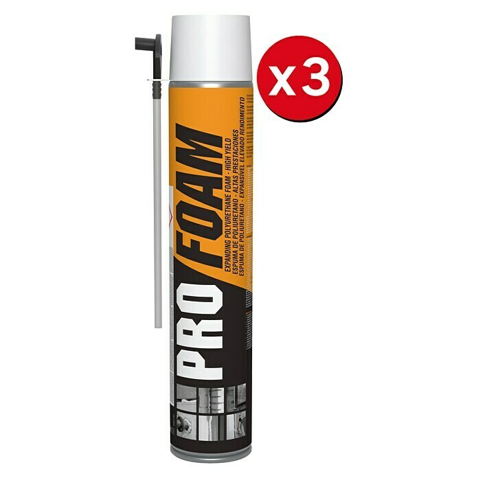 Soudal Espuma de PU ProFoam Pack 3x2 (Contenido: 750 ml)