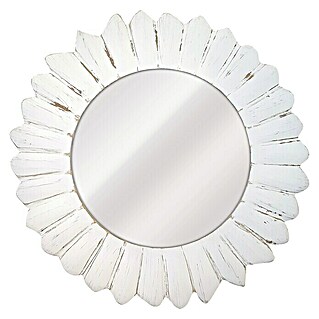 Espejo redondo Sorolla 1 (Diámetro: 80 cm, Blanco/Marrón)