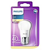 Philips Bombilla LED (5,5 W, E27, Color de luz: Blanco cálido, Redondeada)
