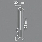Fußleiste (200 x 2 x 12,8 cm, Extrudiertes HD-Polymer)