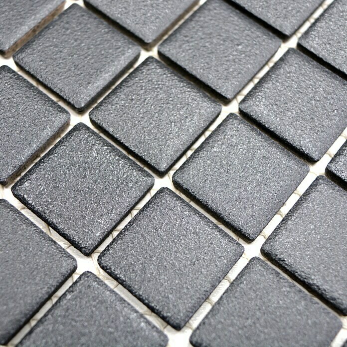 Mozaïektegel Quadrat Uni AT 891 (33 x 30,2 cm, Zwart, Mat)