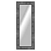 Espejo de pared negro y plata (56,8 x 156,8 cm, Negro)