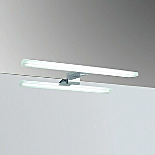 Aplique LED para espejo Round 30 (7 W, Cromo, L x An x Al: 12,3 x 30 x 3,4 cm)