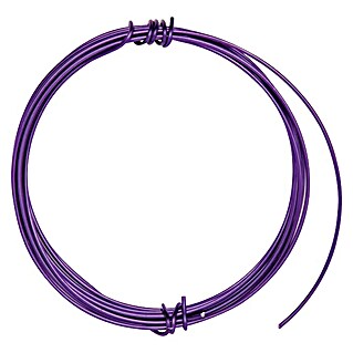 Basteldraht (Violett, Ø x L: 2 mm x 2 m, Aluminium)