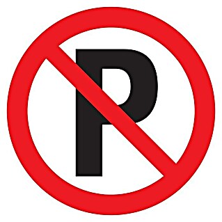 Pickup Señal de prohibición (Diámetro: 30 cm, Prohibido aparcar)