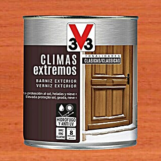 V33 Barniz para madera exterior Climas Extremos (Sapelly, Brillante, 750 ml)
