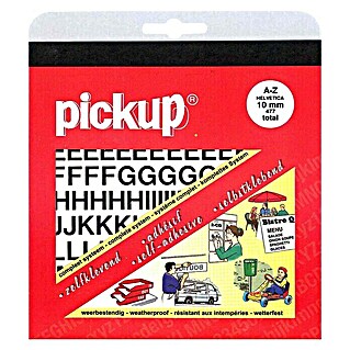 Pickup Sticker (Letters, Zwart, Hoogte: 10 mm)