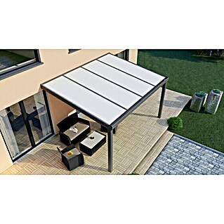 Terrassenüberdachung Special Edition (L x T: 400 x 350 cm, Polycarbonat, Anthrazitgrau, Opal)