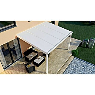 Terrassenüberdachung Special Edition (L x T: 400 x 300 cm, Polycarbonat, Verkehrsweiß, Opal)