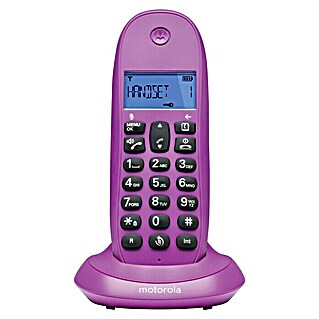 Motorola Teléfono inalámbrico C1001 (Funciones: Rellamada, Violeta)