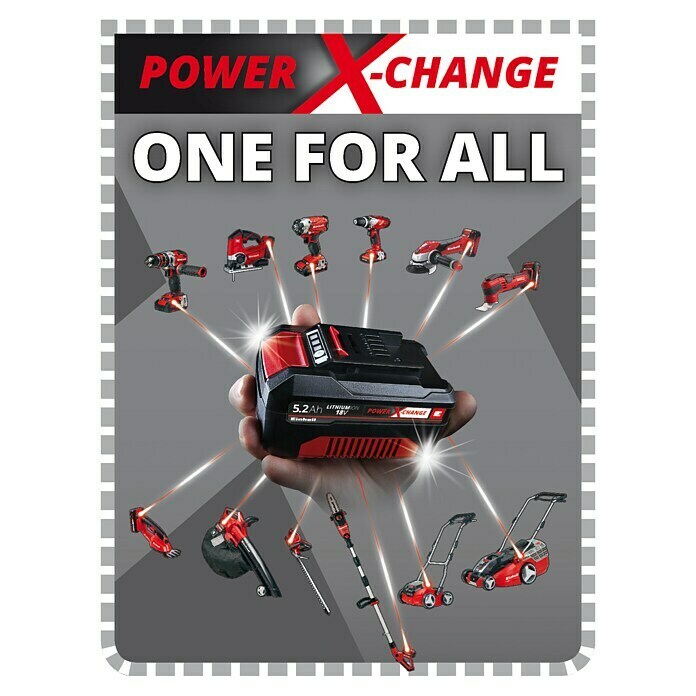 Einhell Power X-Change Akumulatorska kosilica (18 V, 2 baterije, 3 Ah, Širina reza: 37 cm)
