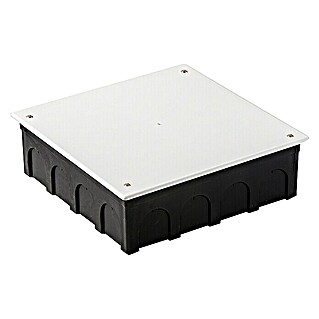 Famatel Caja de empotrar con tapa y tornillos (200 x 200 x 60 mm, Con tapa, Blanco, 1 ud.)