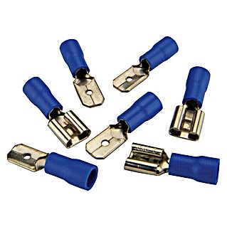 Surtido de terminales fastón 6,3 (Ancho: 6,3 mm, 20 ud., 1,5 - 2,5 mm², Azul)