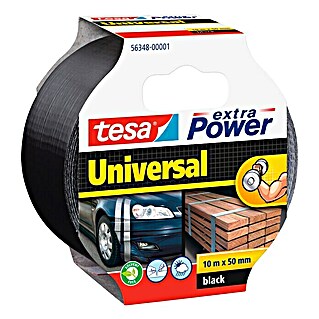 Tesa Extra Power Cinta adhesiva de papel universal (Negro, 10 m x 50 mm)