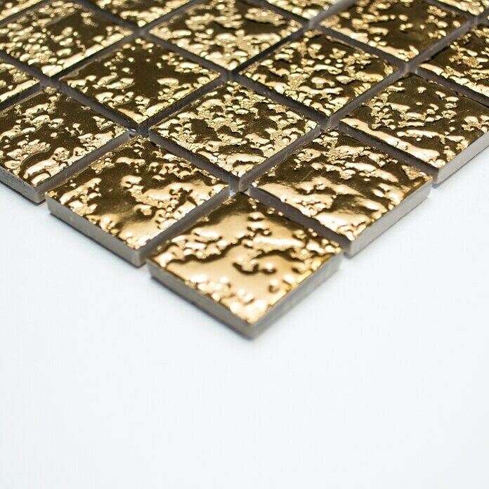 Mozaïektegel Quadrat Uni CD 282 (33 x 30,2 cm, Goud, Glanzend)