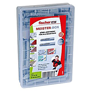 Fischer Meister-Box Universaldübel-Set UX/UX R (110 -tlg., Ohne Schrauben/Haken, Nylon)