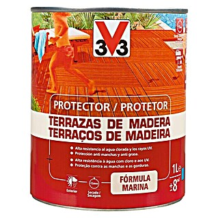 V33 Protección para madera Terrazas (Incoloro, 1 l, Mate)