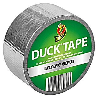 Duck Tape Kreativklebeband Rollen (Metallic Silver, 9,1 m x 48 mm)