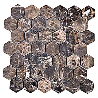Mozaïektegel Zeshoek MOS HXN 476 (29,8 x 30,5 cm, Bruin, Mat)