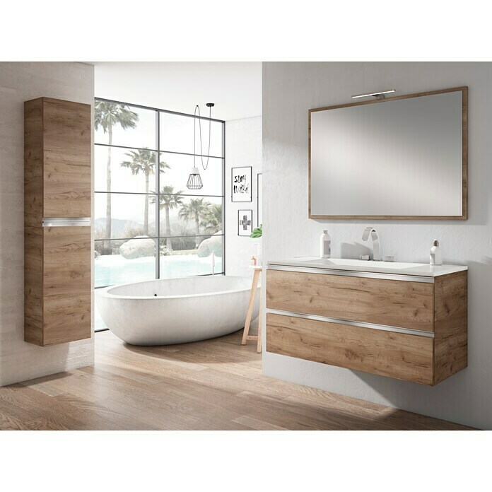 Mueble de lavabo Andrea (45 x 100 x 50 cm, Tabaco)