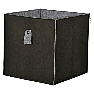 Phönix Atlanta Aufbewahrungsbox (L x B x H: 34 x 34 x 34 cm, Filz, Anthrazit/Grau)